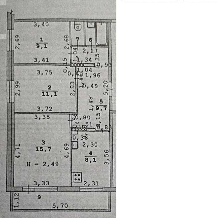 Екатеринбург, ул. Сиреневый, 1 (ЖБИ) - фото квартиры (8)