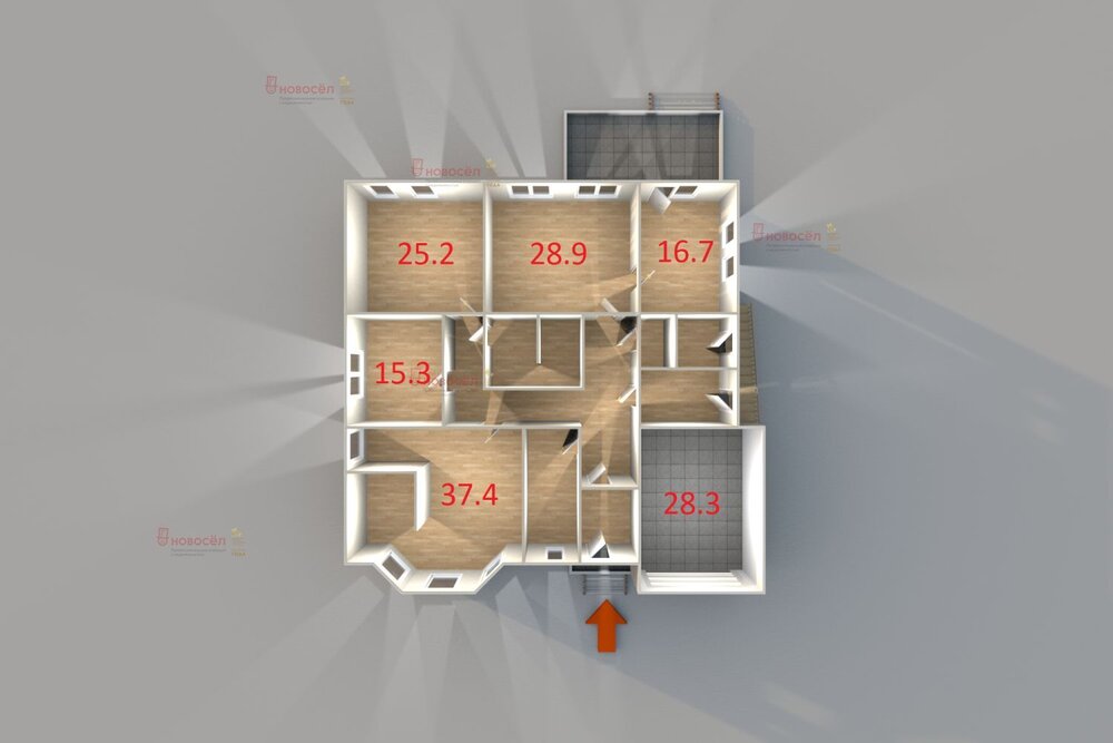 п. Бобровский, ул. Лазурная, 49 (городской округ Сысертский) - фото коттеджа (2)