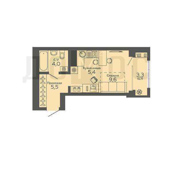 Екатеринбург, ул. Новосинарский, 7 (Птицефабрика) - фото квартиры (1)