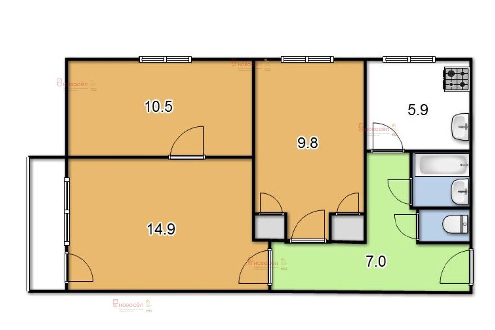 Екатеринбург, ул. Токарей, 56/2 (ВИЗ) - фото квартиры (1)