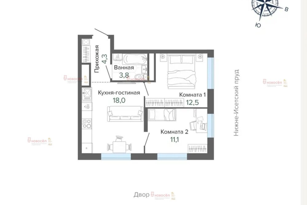 Екатеринбург, ул. Щербакова, 148 (Уктус) - фото квартиры (1)