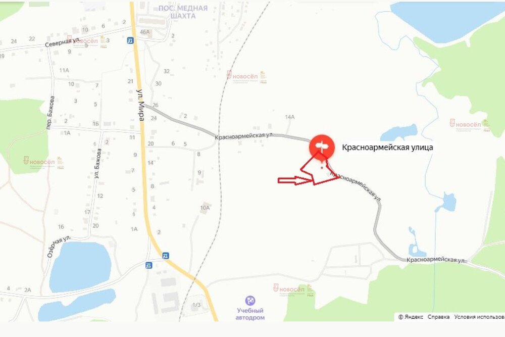 г. Краснотурьинск, ул. Красноармейская, 21 (городской округ Краснотурьинск) - фото земельного участка (3)