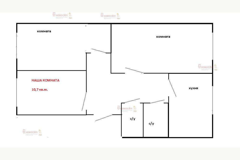 Екатеринбург, ул. Кировградская, 1 (Уралмаш) - фото комнаты (1)