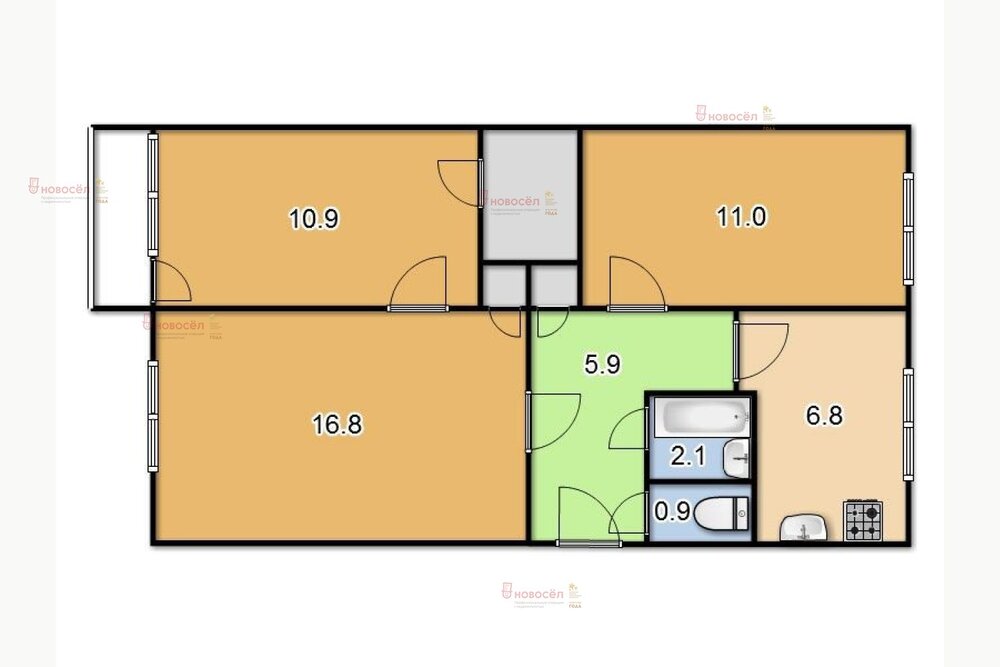 Екатеринбург, ул. Чкалова, 124 (Юго-Западный) - фото квартиры (1)