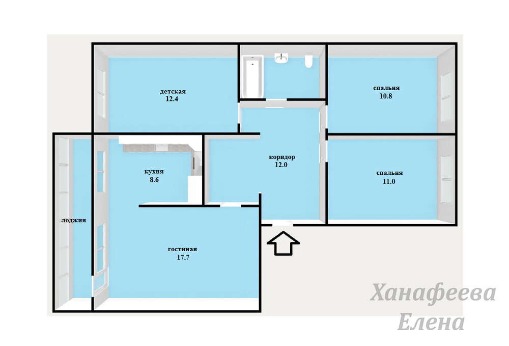 Екатеринбург, ул. Фурманова, 113 (Автовокзал) - фото квартиры (3)