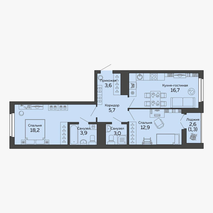 Екатеринбург, ул. 8 Марта, 204г (Ботанический) - фото квартиры (6)