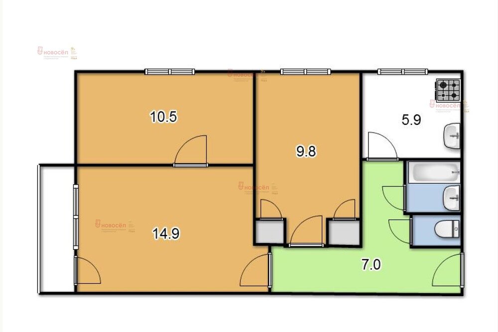 Екатеринбург, ул. Корепина, 30/а (Эльмаш) - фото квартиры (1)