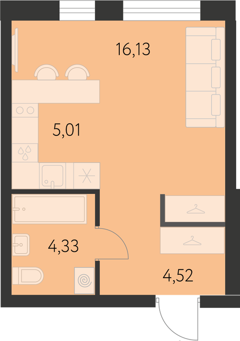 Екатеринбург, ул. улица Краснолесья, 3.1, ЖК "Первый Академ" (Дом 3.1) - фото квартиры