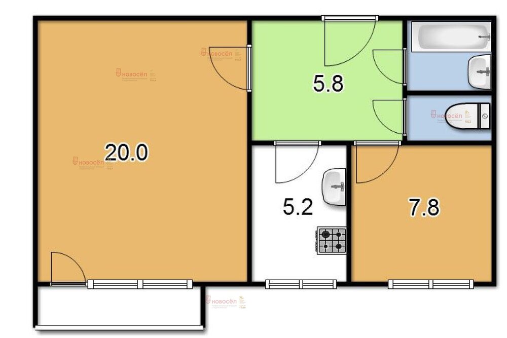 Екатеринбург, ул. Ольховская, 25/1 (Новая Сортировка) - фото квартиры (1)