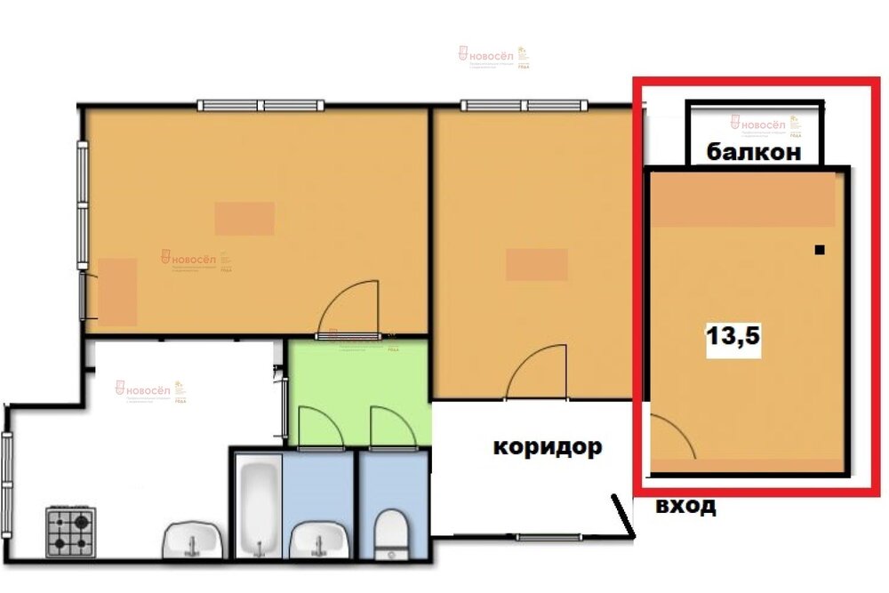 Екатеринбург, ул. Фестивальная, 5 (Уралмаш) - фото комнаты (2)