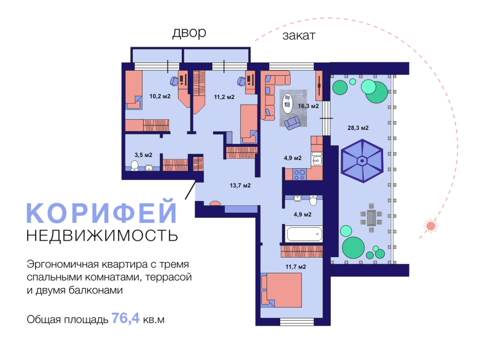 Екатеринбург, ул. Ландау, 7б (Академический) - фото квартиры (1)
