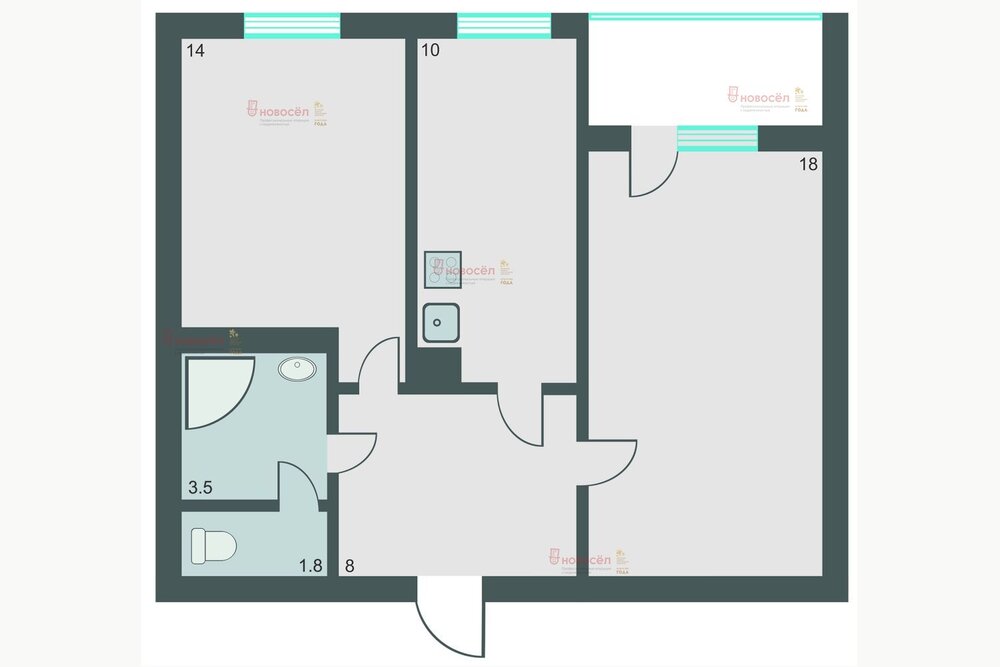 Екатеринбург, ул. Асбестовский, 2/3 (Пионерский) - фото квартиры (1)