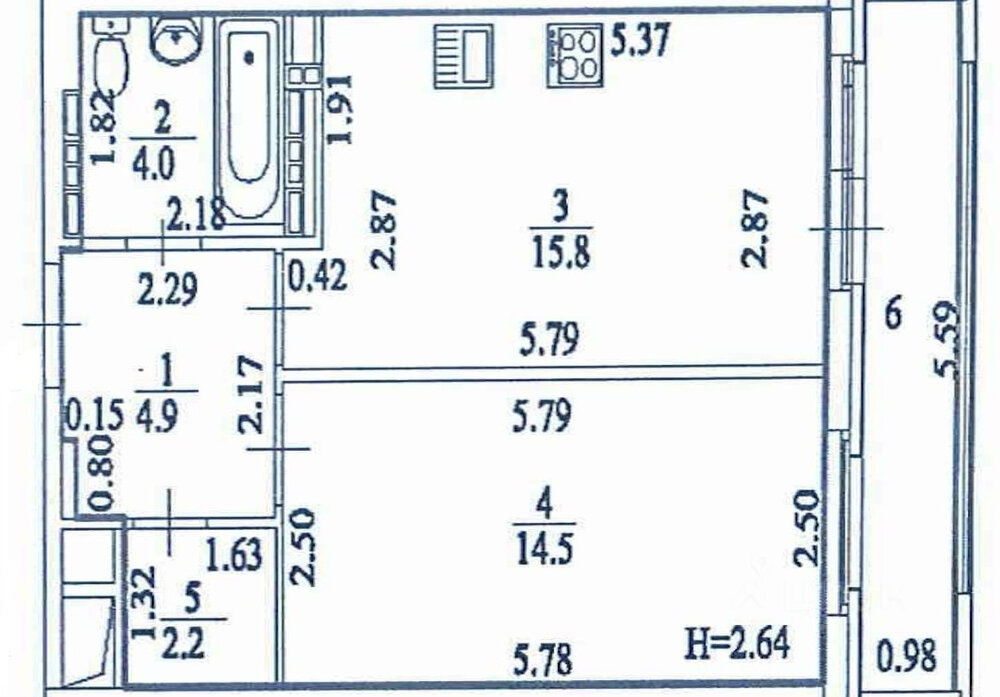 Екатеринбург, ул. Студенческая, 80 (Втузгородок) - фото квартиры (5)