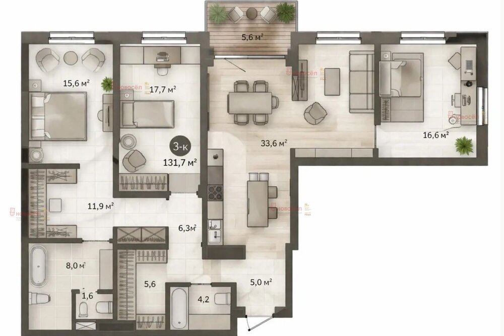 Екатеринбург, ул. Шаумяна, 20 (Юго-Западный) - фото квартиры (2)