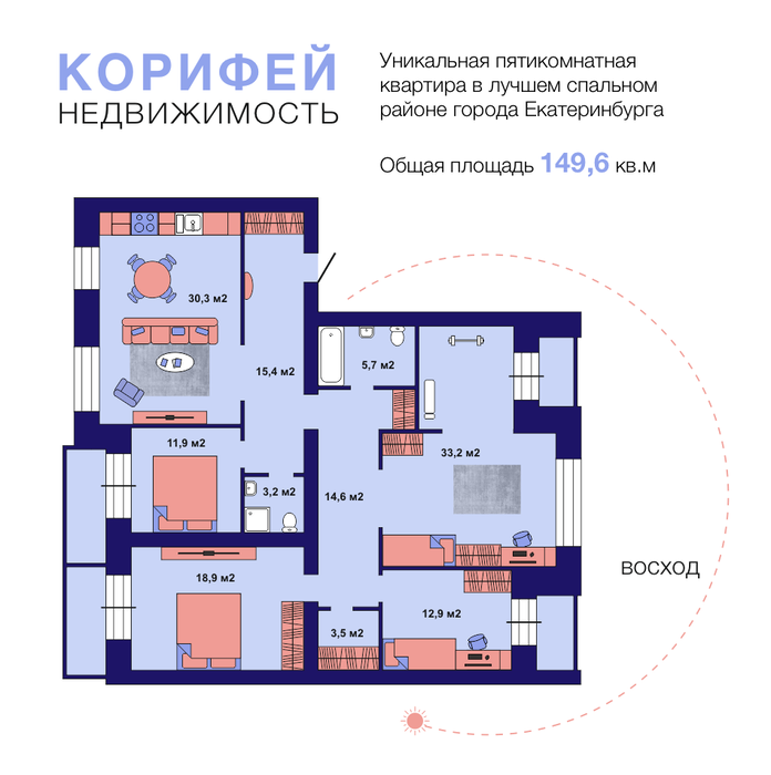 Екатеринбург, ул. Циолковского, 34 (Автовокзал) - фото квартиры (1)