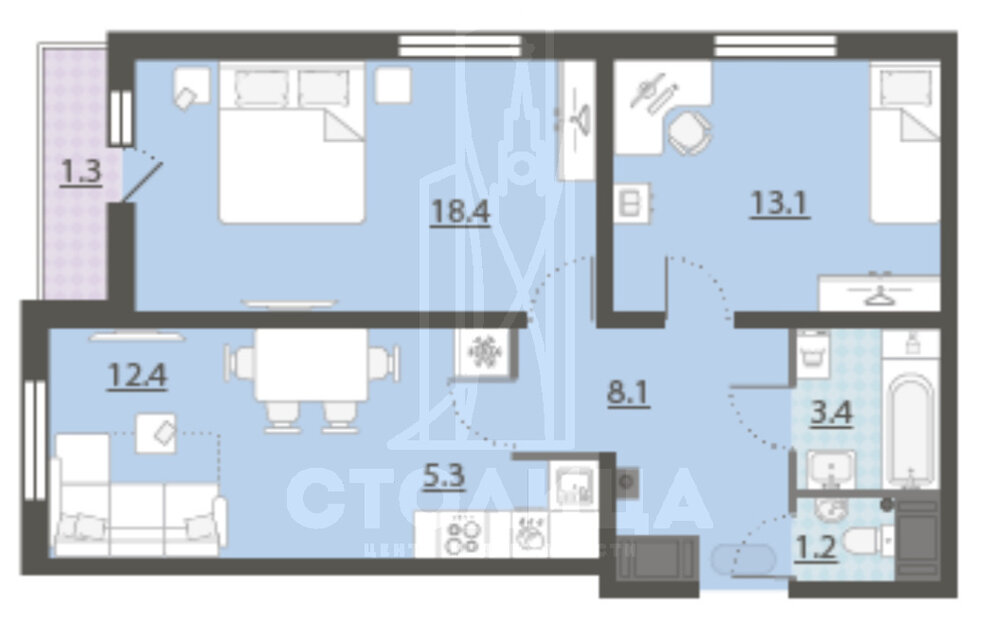 Екатеринбург, ул. Начдива Васильева, 14/2 (Юго-Западный) - фото квартиры (1)