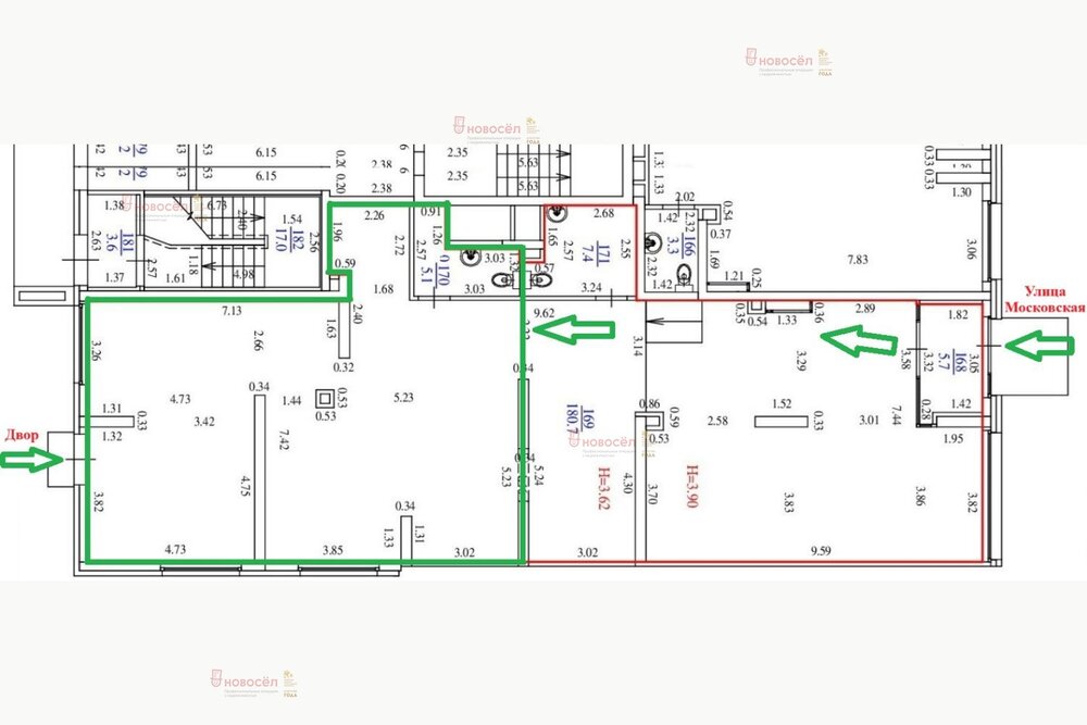 Екатеринбург, ул. Московская, 190 (Юго-Западный) - фото торговой площади (2)