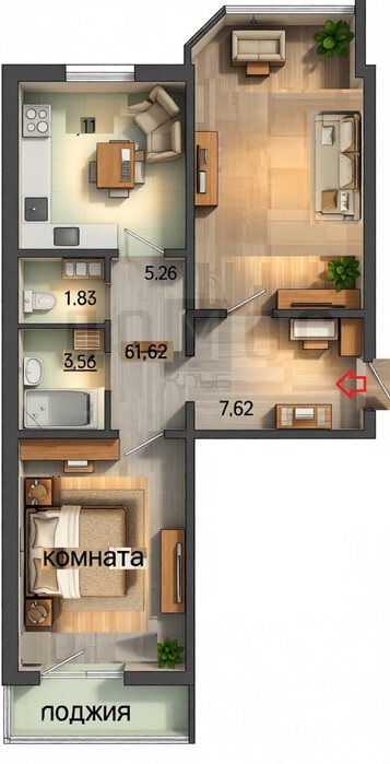 Екатеринбург, ул. Рассветная, 8к2 (ЖБИ) - фото квартиры (2)