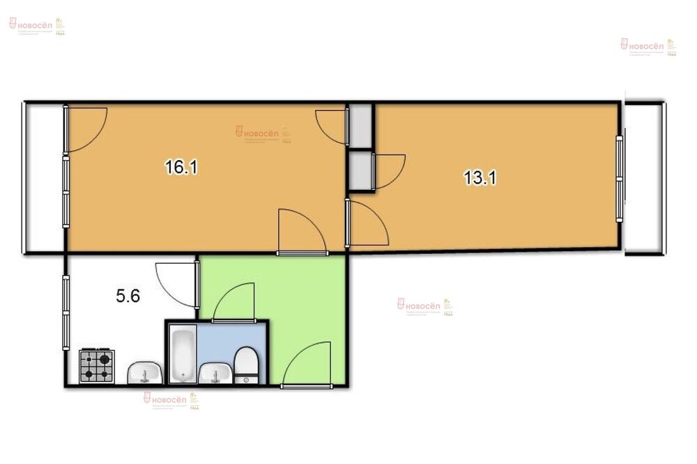 Екатеринбург, ул. Цвиллинга, 42 (Автовокзал) - фото квартиры (1)