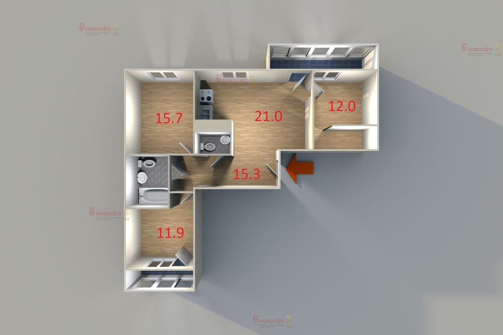 Екатеринбург, ул. Громова, 28 (Юго-Западный) - фото квартиры (1)
