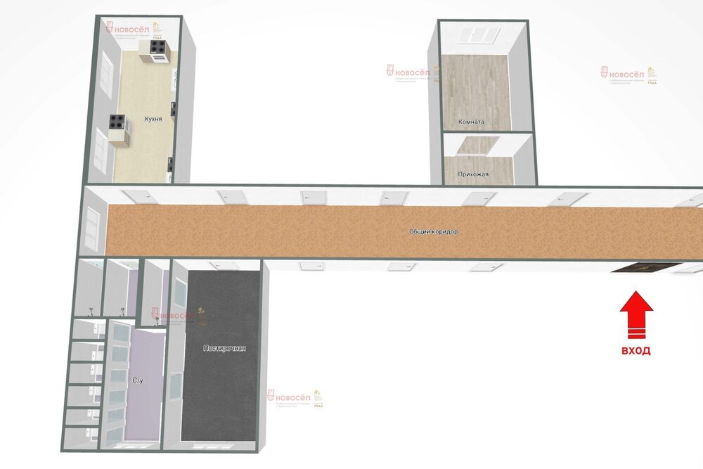 Екатеринбург, ул. Космонавтов, 56 (Эльмаш) - фото комнаты (1)