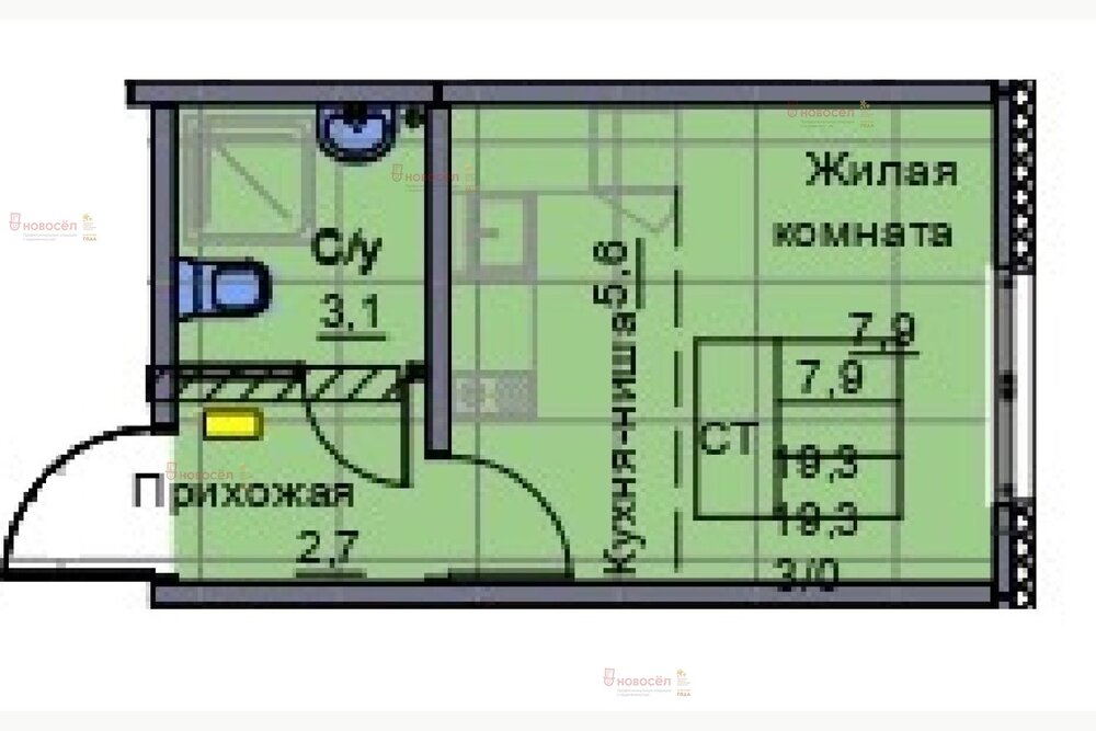 Екатеринбург, ул. Евгения Савкова, 44/а (Широкая речка) - фото квартиры (1)