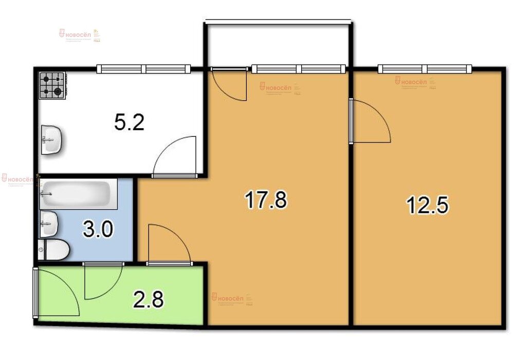 Екатеринбург, ул. Гагарина, 35 (Втузгородок) - фото квартиры (1)