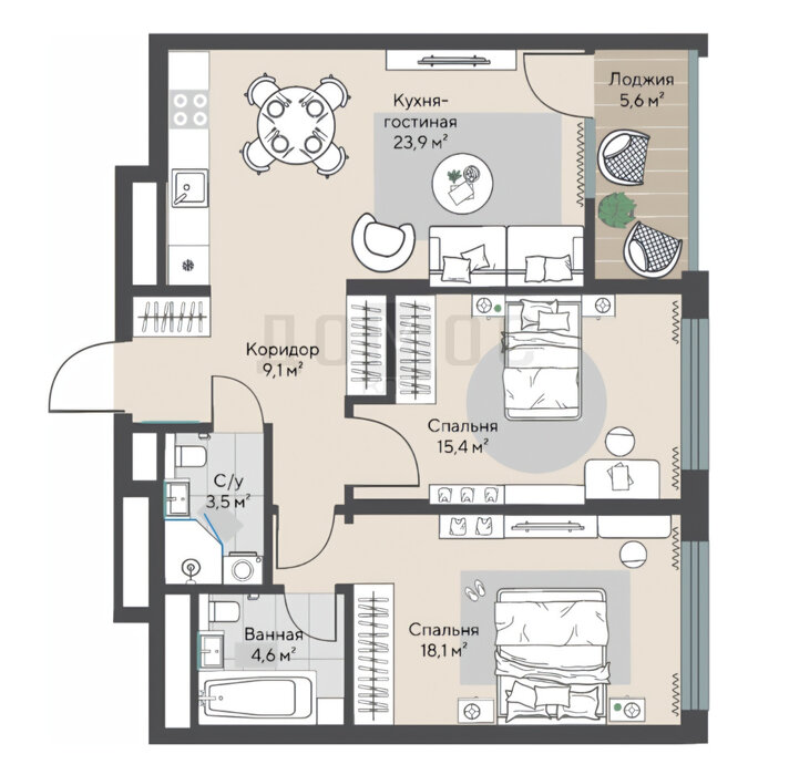 Екатеринбург, ул. Нагорная, 16 (ВИЗ) - фото квартиры (3)