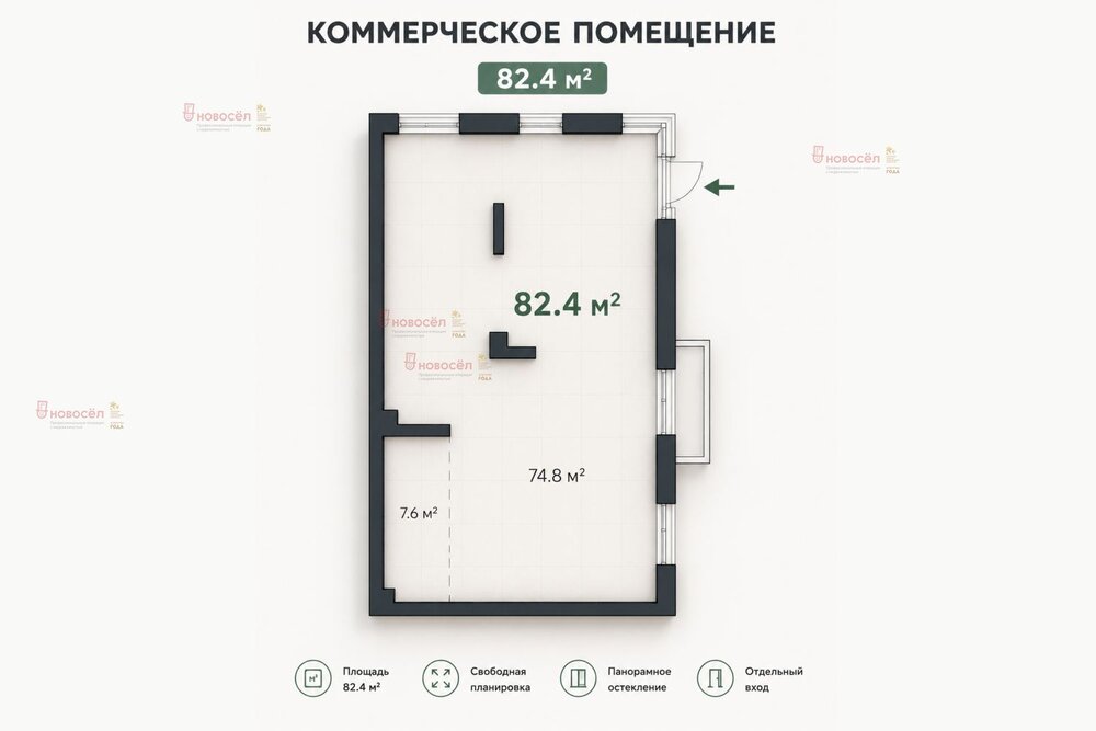 Екатеринбург, ул. Крауля, 194 - фото торговой площади (1)