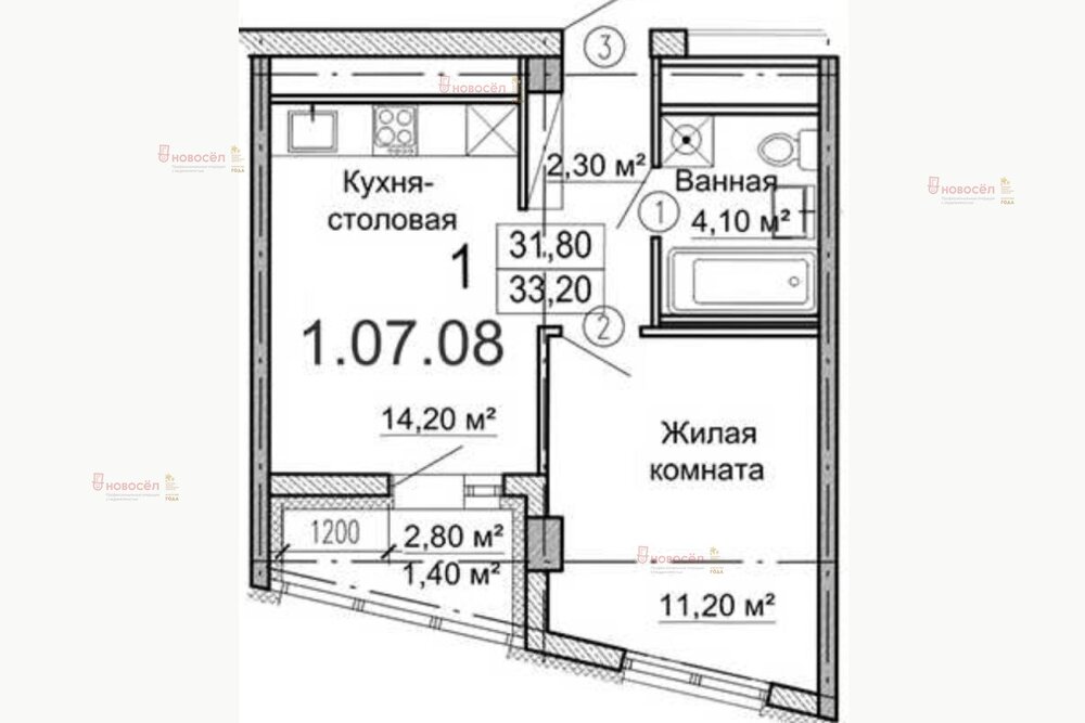 Екатеринбург, ул. Постовского, 17/а (Юго-Западный) - фото квартиры (1)
