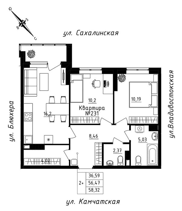 Екатеринбург, ул. Камчатская, 3, ЖК 