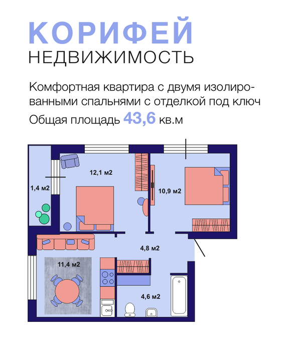 Екатеринбург, ул. Вильгельма де Геннина, 59 (Академический) - фото квартиры (1)
