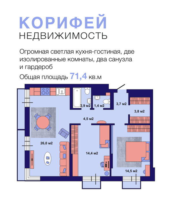 Екатеринбург, ул. Ландау, 7Б (Академический) - фото квартиры (3)