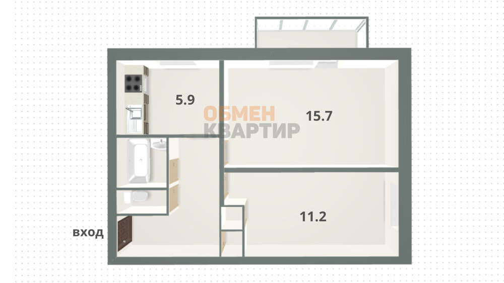 Екатеринбург, ул. Олега Кошевого, 44 (Уктус) - фото квартиры (3)