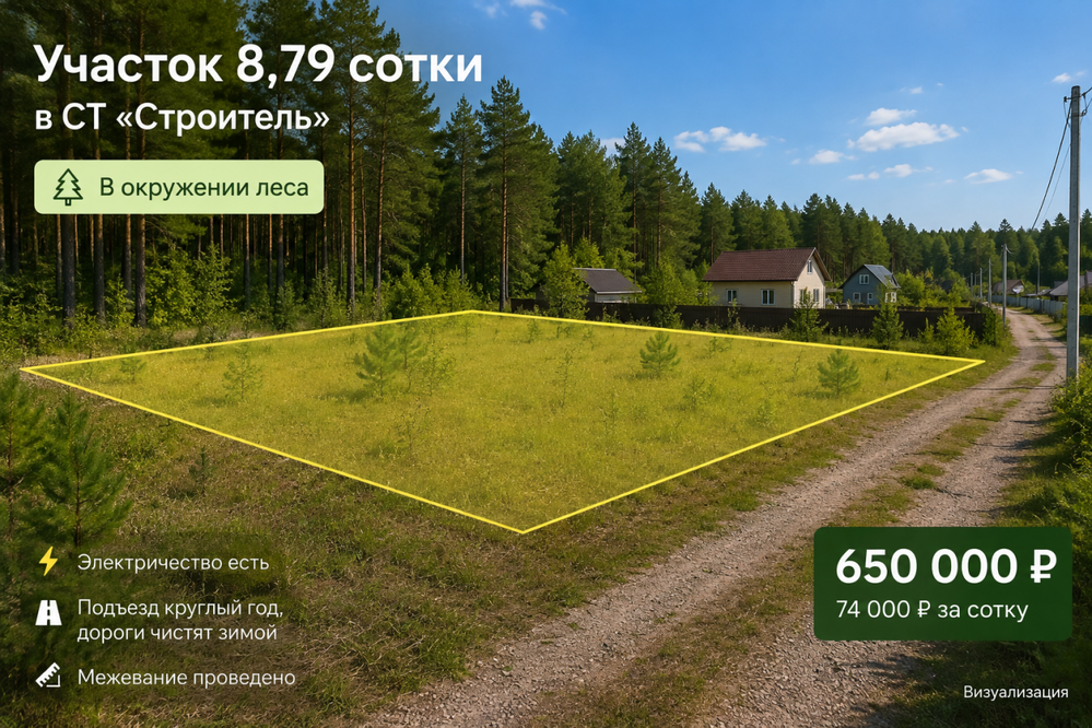 с. Кашино, ул. СТ Строитель (городской округ Сысертский) - фото земельного участка (1)