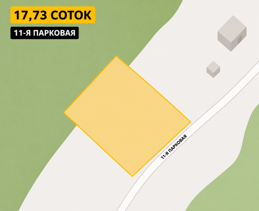 п. Гагарский, ул. 11-ая Парковая, 6 (городской округ Белоярский) - фото земельного участка (2)