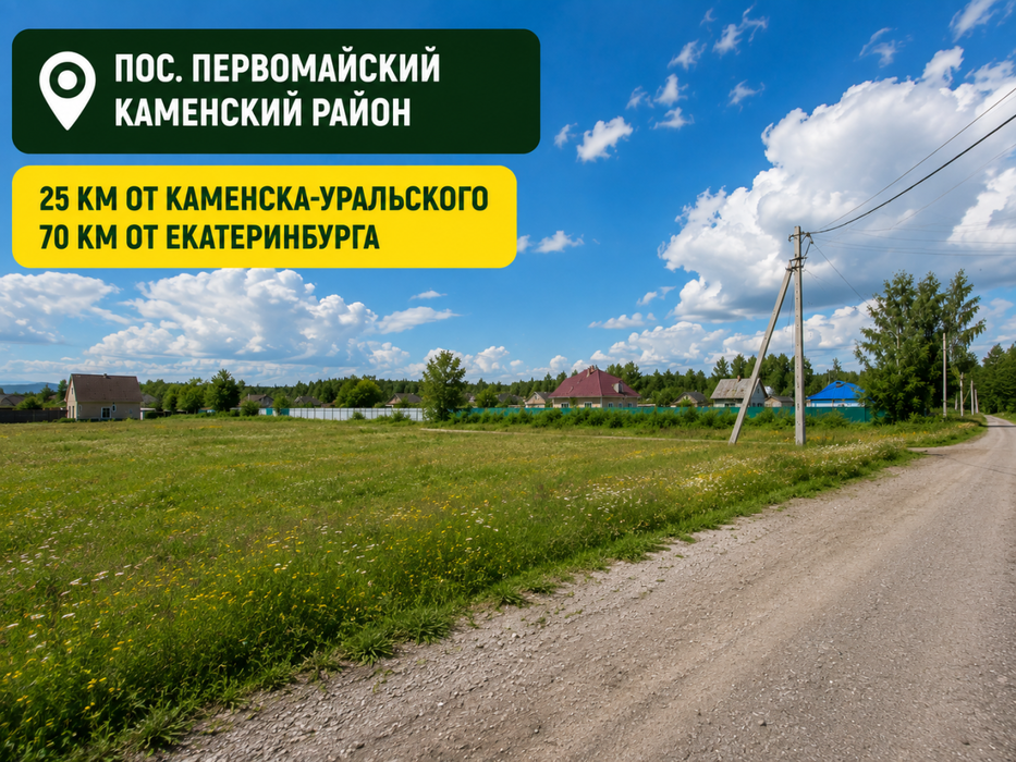 п. Первомайский (г.о. Каменск-Уральский), ул. Мира (городской округ Город Каменск-Уральский) - фото земельного участка (4)
