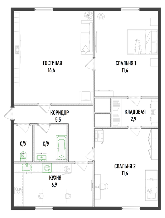 Екатеринбург, ул. Патриса Лумумбы, 23 (Вторчермет) - фото квартиры (2)