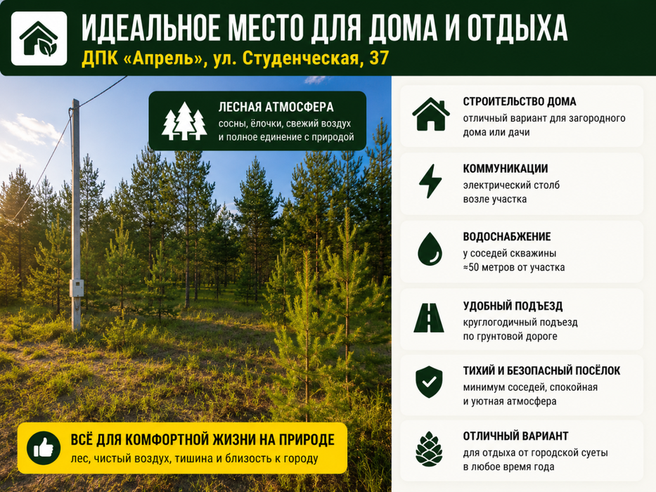 поселок городского типа Уральский, ул. тер. ДПК Апрель, ул Студенческая, 37 - фото земельного участка (8)