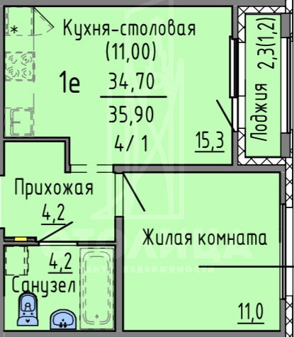 Екатеринбург, ул. Большой Конный п-ов, стр., 8 (ВИЗ) - фото квартиры (1)