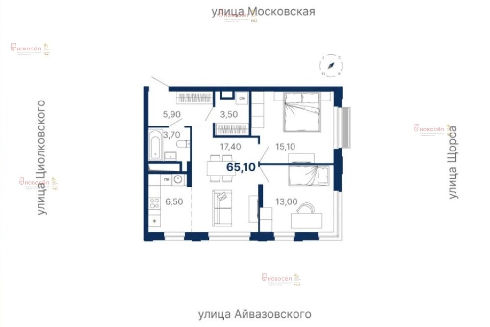 Екатеринбург, ул. Московская, 251/С3,С4 (Автовокзал) - фото квартиры (1)